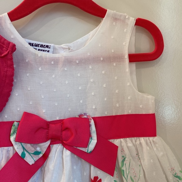 Blueberi infant dress with flowers - Picture 3 of 4
